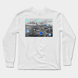 Flying fish over the ocean Long Sleeve T-Shirt